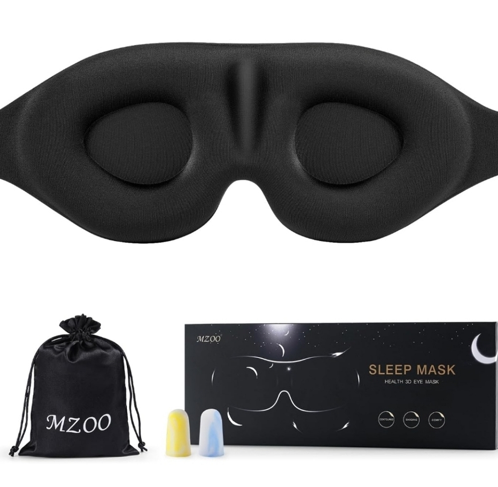 Sleep Eye Mask for Side Sleeper Men Women, Zero Eye Pressure 3D Sleeping Mask, - Picture 3 of 9